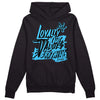University Blue 13s DopeSkill Hoodie Sweatshirt LOVE Graphic - Black 