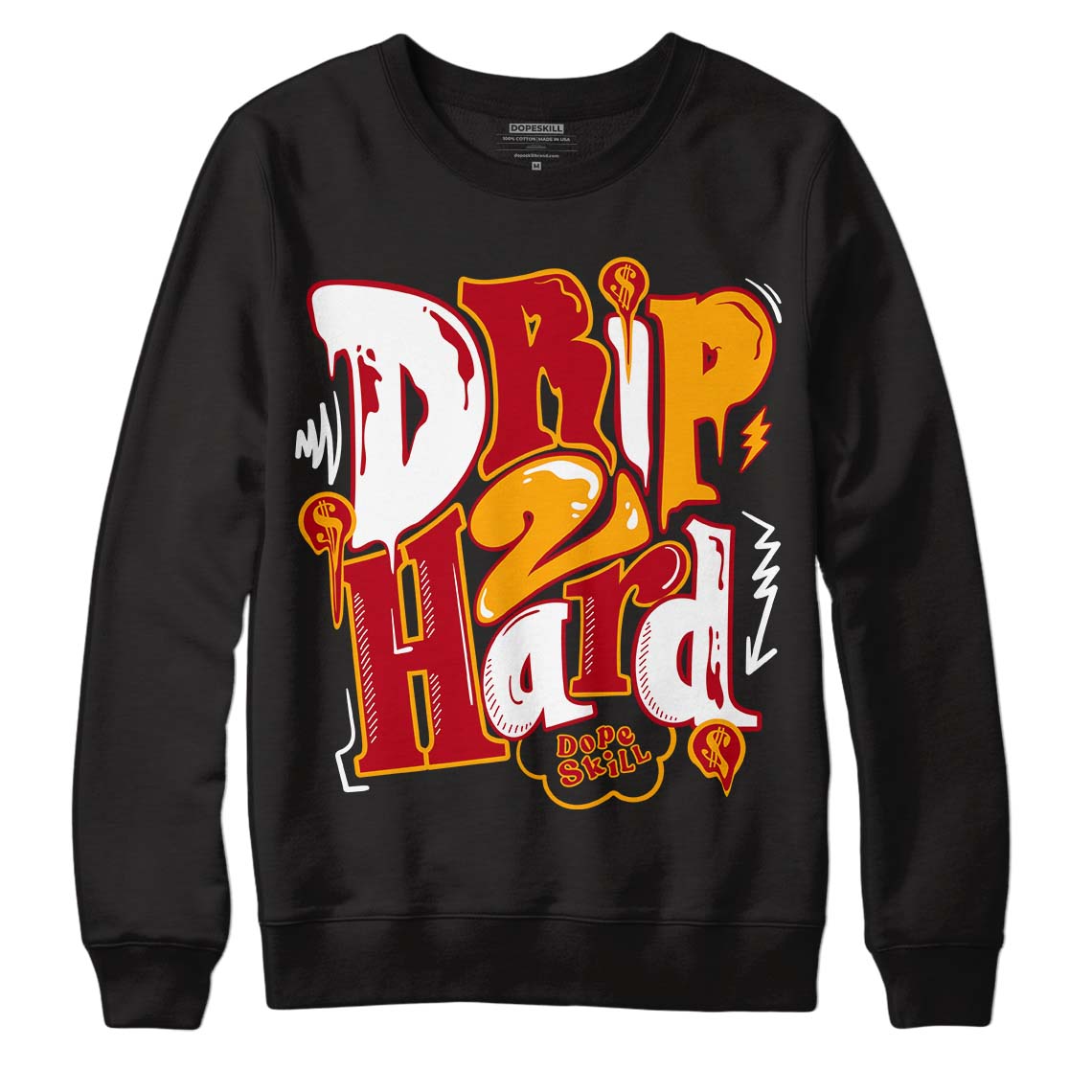 Cardinal 7s DopeSkill Sweatshirt Drip Too Hard Graphic - Black 