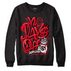 Jordan 4 Red Thunder DopeSkill Sweatshirt No Days Off Graphic - Black