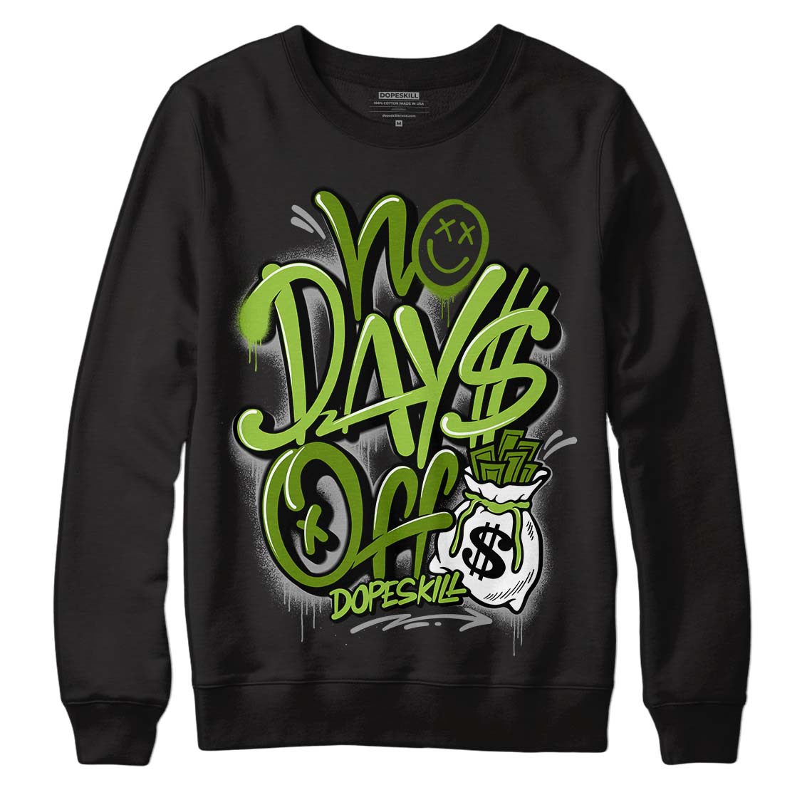 Dunk Low 'Chlorophyll' DopeSkill Sweatshirt No Days Off Graphic - Black 