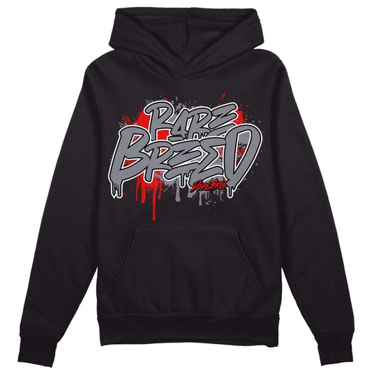 Fire Red 9s DopeSkill Hoodie Sweatshirt Rare Breed Graphic - Black 