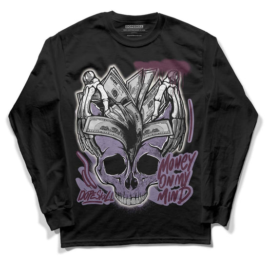 A Ma Maniére x Jordan 4 Retro ‘Violet Ore’  DopeSkill Long Sleeve T-Shirt MOMM Skull Graphic Streetwear - Black