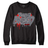 Fire Red 9s DopeSkill Sweatshirt Rare Breed Graphic - Black 