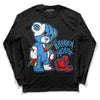 SB Dunk Low Homer DopeSkill Long Sleeve T-Shirt Broken Heart Graphic - Black