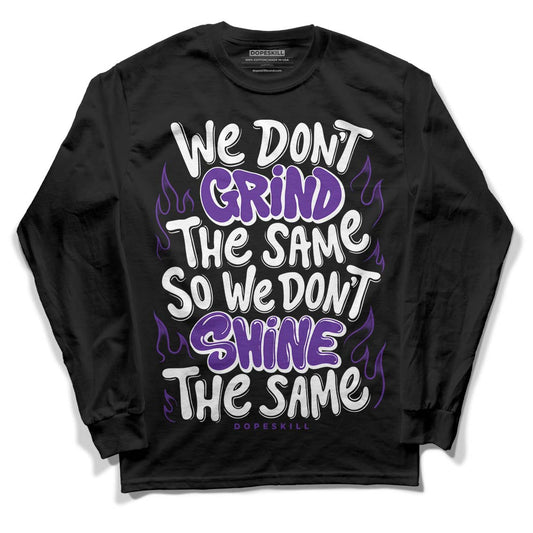 Jordan 3 Dark Iris’ DopeSkill Long Sleeve T-Shirt Grind Shine Graphic Streetwear - Black 