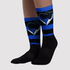 Horizontal Stripes Sublimated Socks Match Hyper Royal 12s