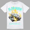 New Emerald 1s DopeSkill T-Shirt Slow Burn Graphic - White 