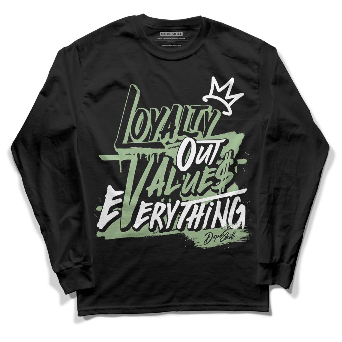 Jordan 4 Retro “Seafoam” DopeSkill Long Sleeve T-Shirt LOVE  Graphic Streetwear  - Black