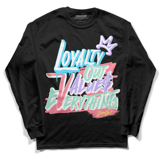 Candy Easter Dunk Low DopeSkill Long Sleeve T-Shirt LOVE Graphic - Black