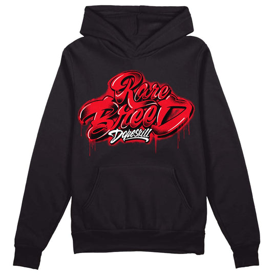 Red Thunder 4s DopeSkill Hoodie Sweatshirt Rare Breed Type Graphic - Black