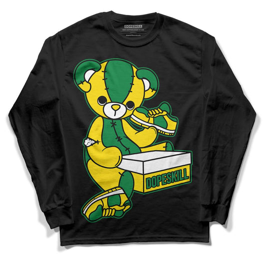 Dunk Low Reverse Brazil DopeSkill Long Sleeve T-Shirt Sneakerhead BEAR Graphic - Black