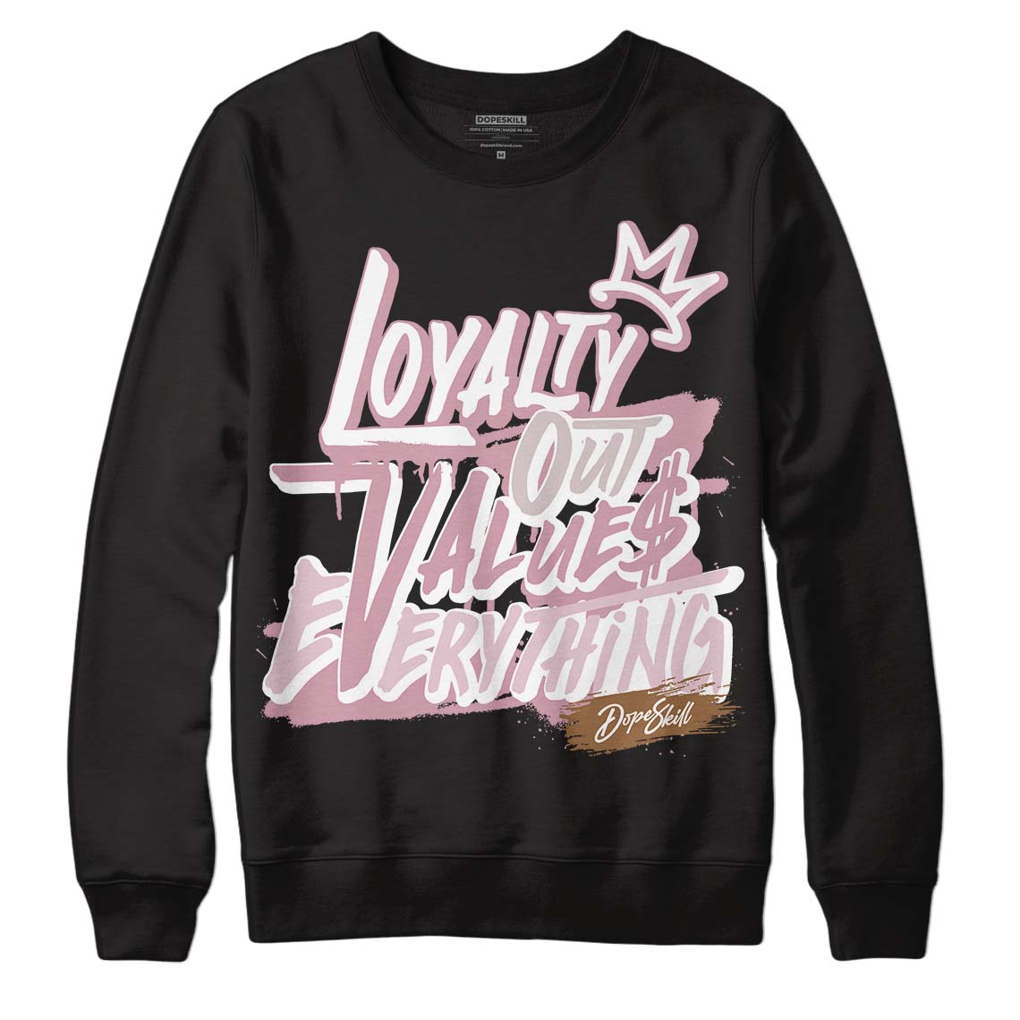 Dunk Low Teddy Bear Pink DopeSkill Sweatshirt LOVE Graphic - Black