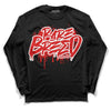 Jordan 12 Retro ‘Gym Red’ DopeSkill Long Sleeve T-Shirt Rare Breed Graphic Streetwear - Black 