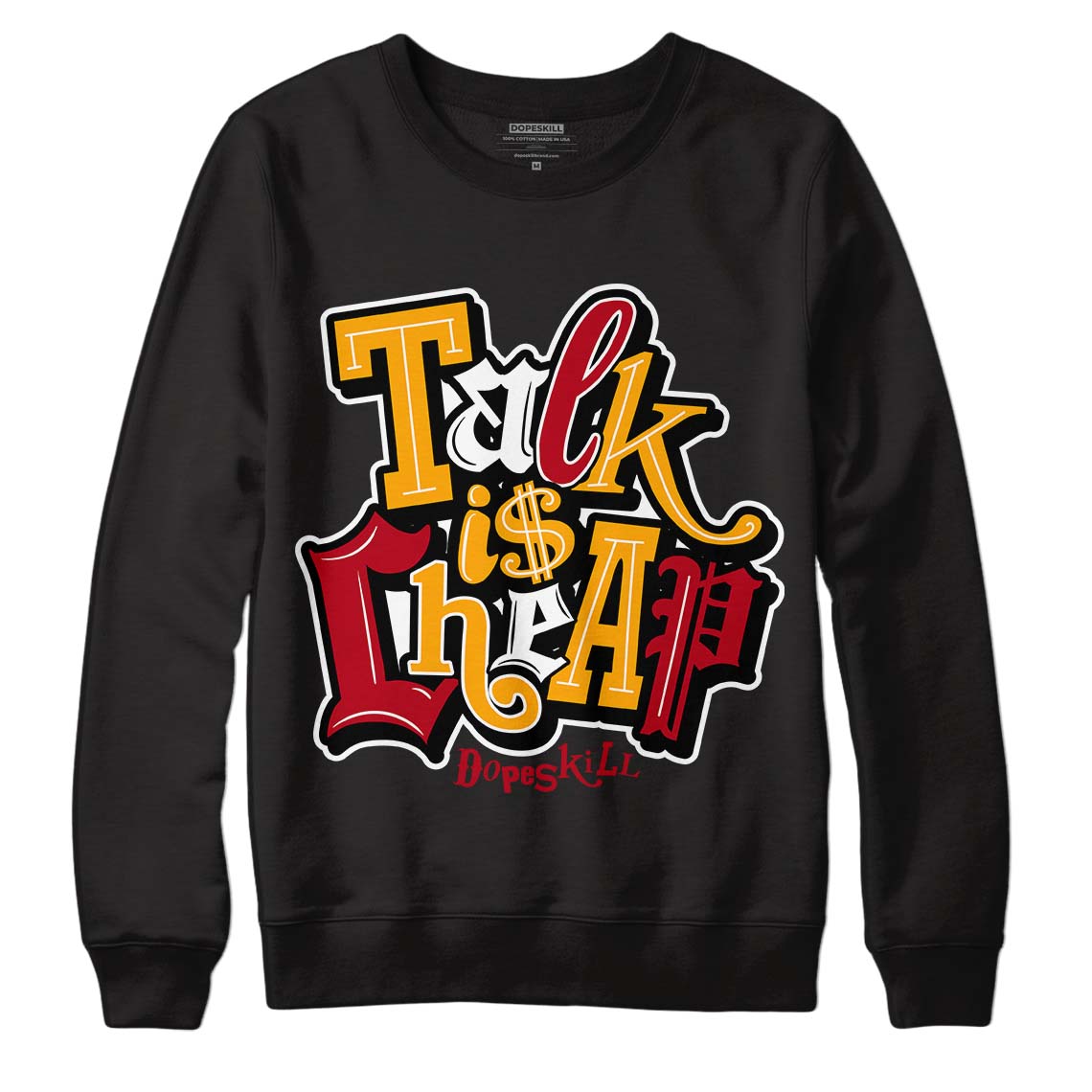 Cardinal 7s DopeSkill Sweatshirt Talk Is Chip Graphic - Black