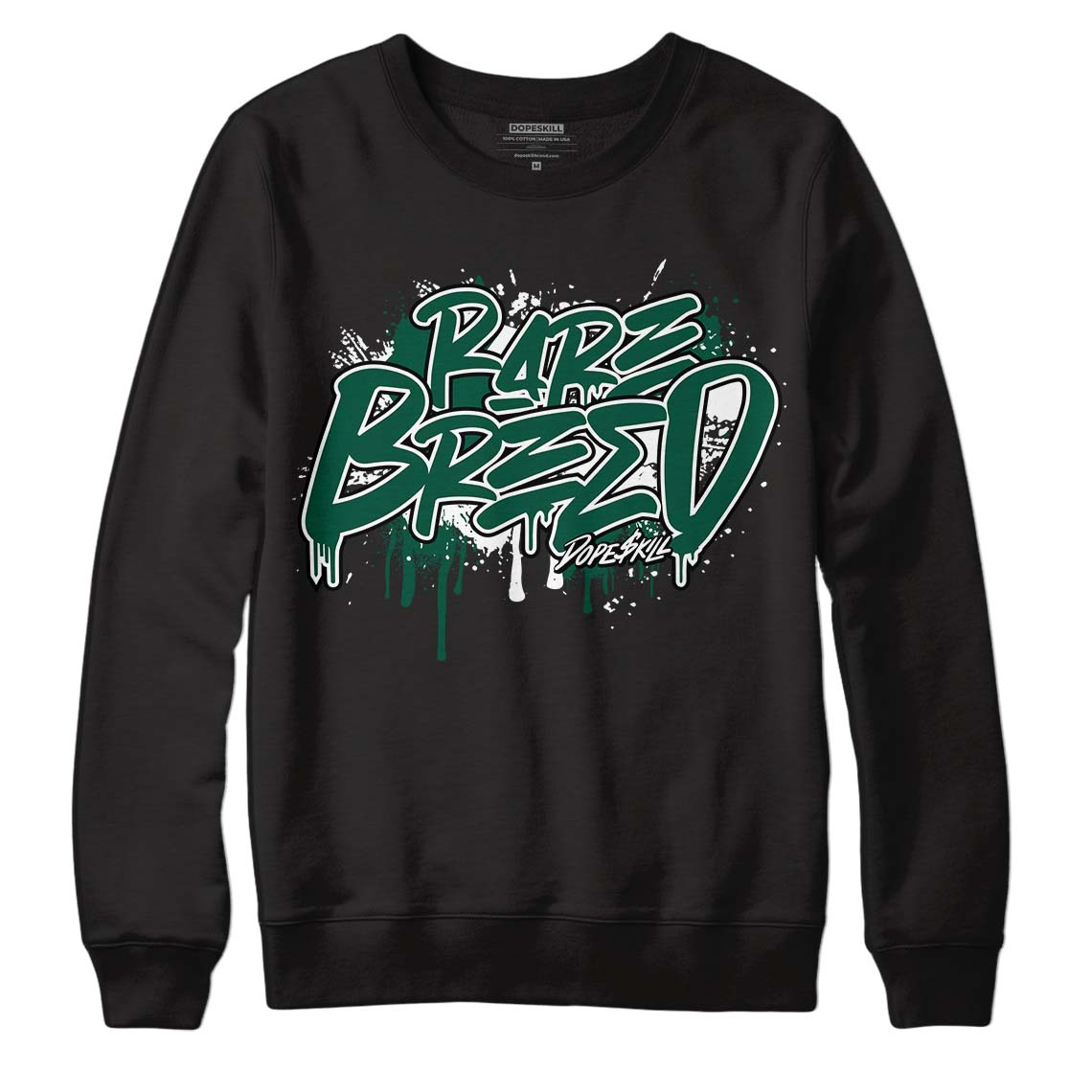 Lottery Pack Malachite Green Dunk Low DopeSkill Sweatshirt Rare Breed Graphic - Black