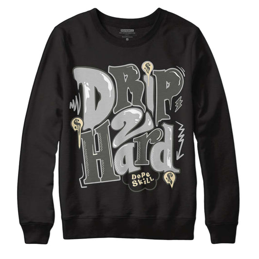 Jordan 4 Retro SE Craft Photon Dust DopeSkill Sweatshirt Drip Too Hard Graphic Streetwear - Black