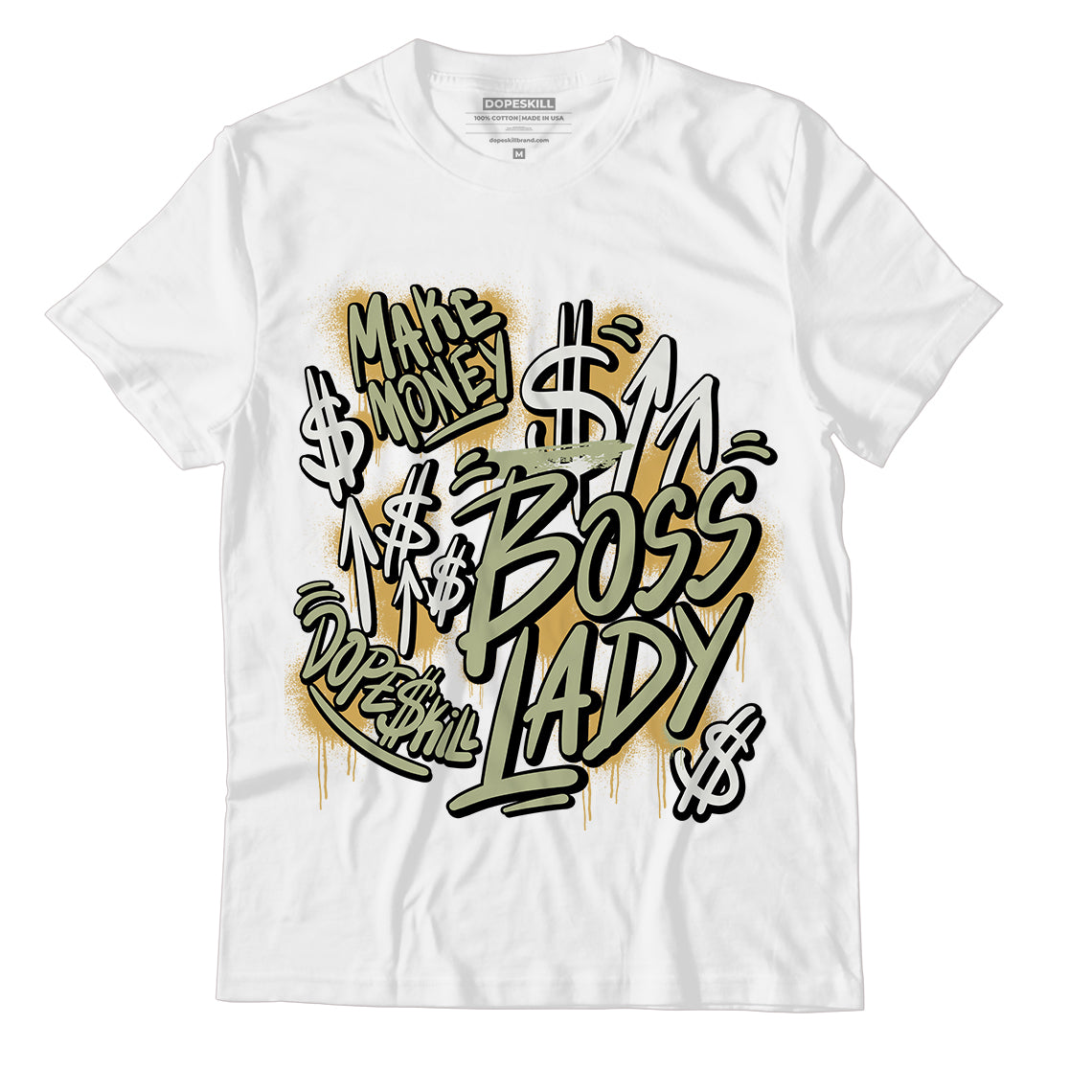 Jordan 5 Jade Horizon DopeSkill T-Shirt Boss Lady Graphic - White 