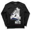 Midnight Navy 4s DopeSkill Long Sleeve T-Shirt No.4 Graphic - Black