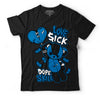 AJ 1 Dark Marina Blue DopeSkill T-Shirt Love Sick Graphic