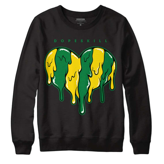 Dunk Low Reverse Brazil DopeSkill Sweatshirt Slime Drip Heart Graphic - Black