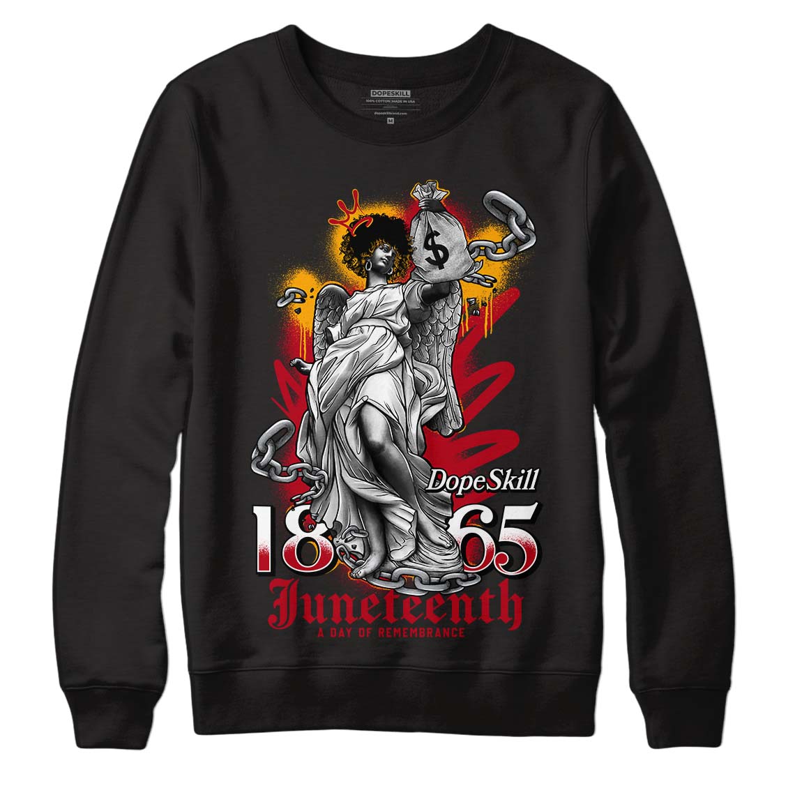 Cardinal 7s DopeSkill Sweatshirt Juneteenth Graphic - Black 