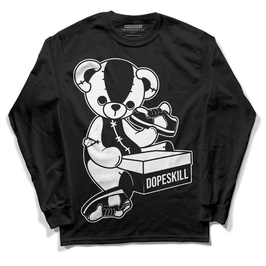 Dunk Low Panda White Black DopeSkill Long Sleeve T-Shirt Sneakerhead BEAR Graphic - Black 