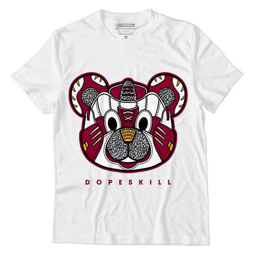 AJ 3 Cardinal Red DopeSkill T-Shirt SNK Bear Graphic