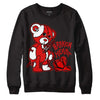 Jordan 12 Retro ‘Gym Red’ DopeSkill Sweatshirt Broken Heart Graphic Streetwear  - Black 