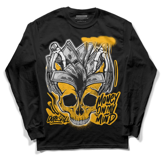 Goldenrod Dunk DopeSkill Long Sleeve T-Shirt MOMM Skull Graphic - Black 