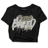 Jordan 4 Retro SE Craft Photon Dust DopeSkill Women's Crop Top Rare Breed Graphic Streetwear  - Black