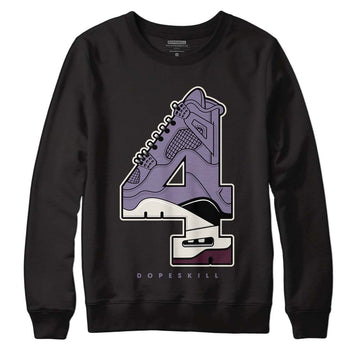 A Ma Maniére x Jordan 4 Retro ‘Violet Ore’  DopeSkill Sweatshirt No.4 Graphic Streetwear - Black 