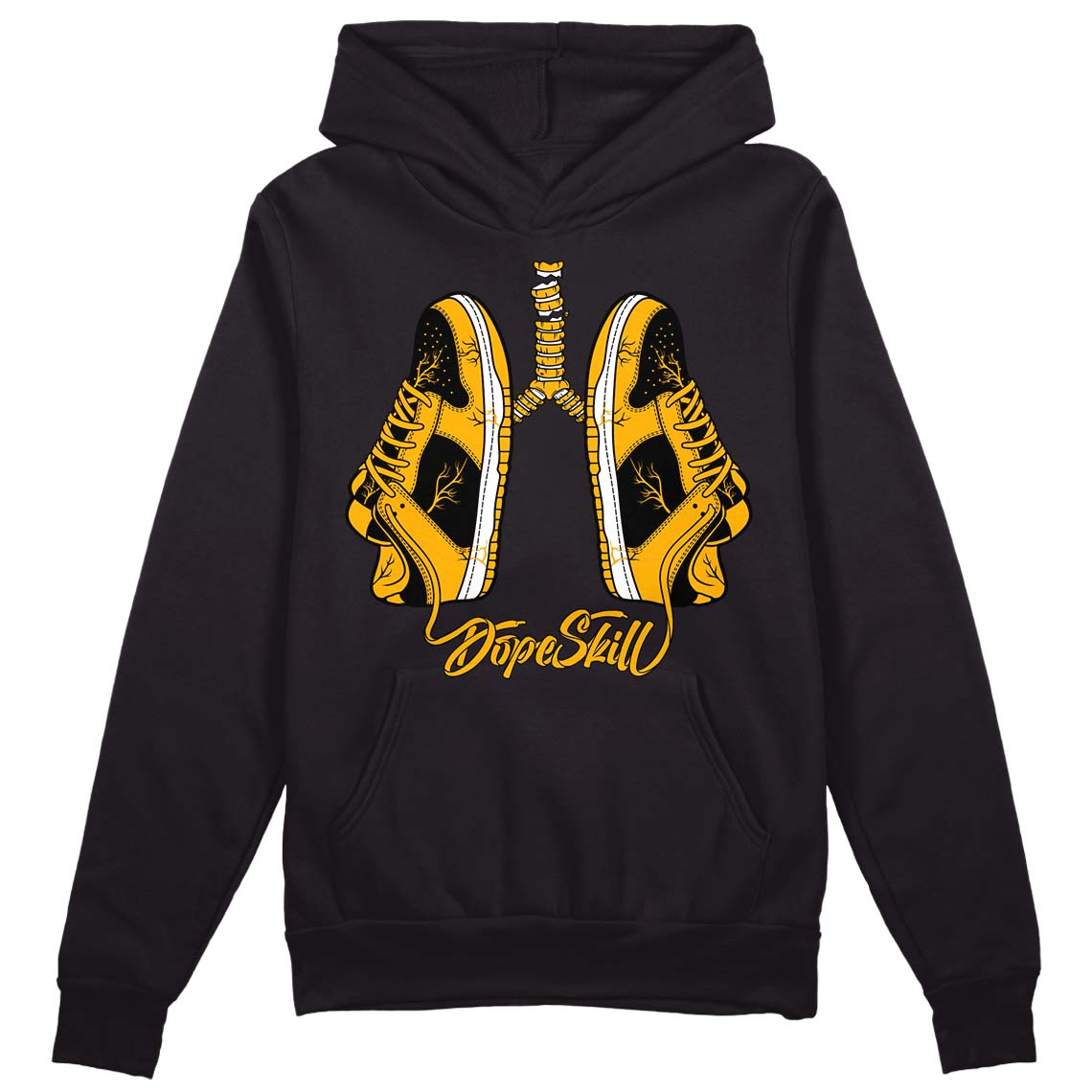 Goldenrod Dunk DopeSkill Hoodie Sweatshirt Breathe Graphic - Black 