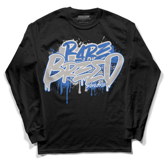 True Blue 1s DopeSkill Long Sleeve T-Shirt Rare Breed Graphic - Black