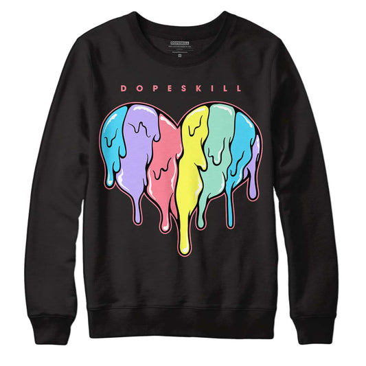 Candy Easter Dunk Low DopeSkill Sweatshirt Slime Drip Heart Graphic - Black