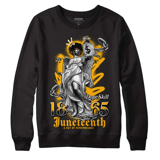 Goldenrod Dunk DopeSkill Sweatshirt Juneteenth Graphic - Black 