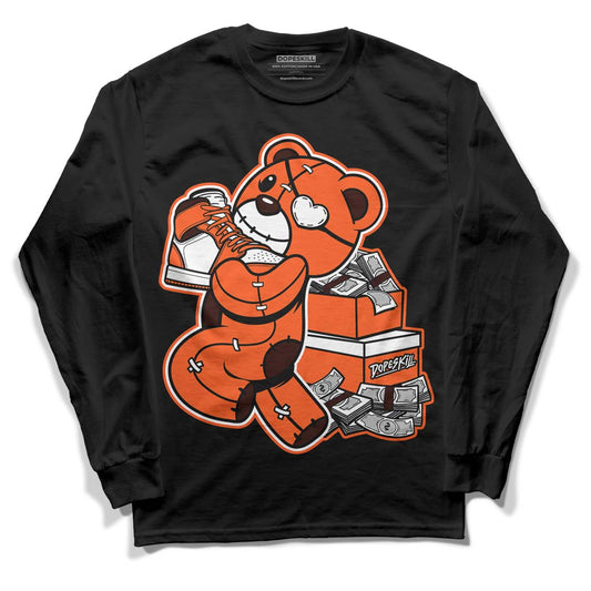 Starfish 1s DopeSkill Long Sleeve T-Shirt Bear Steals Sneaker Graphic - Black
