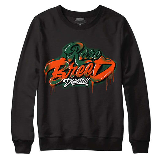 Dunk Low Team Dark Green Orange DopeSkill Sweatshirt Rare Breed Type Graphic - Black