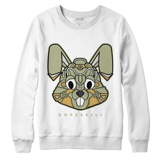 Jordan 5 Jade Horizon DopeSkill Sweatshirt Sneaker Rabbit Graphic - White 