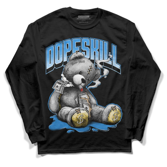 SB Dunk Low Homer DopeSkill Long Sleeve T-Shirt Sick Bear Graphic - Black