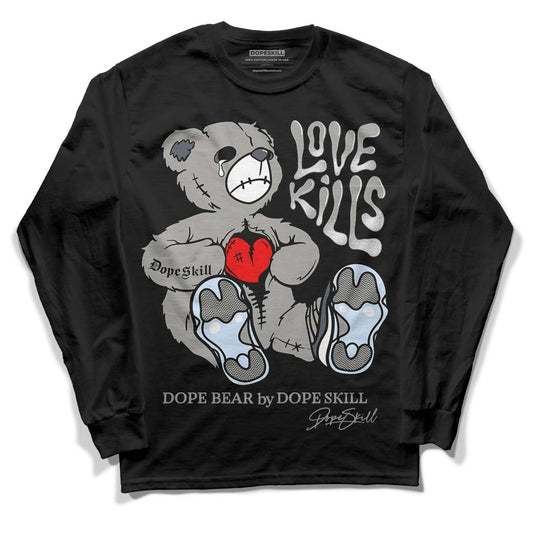 Cool Grey 11s DopeSkill Long Sleeve T-Shirt Love Kills Graphic, hiphop tees, grey graphic tees, sneakers match shirt  - Black