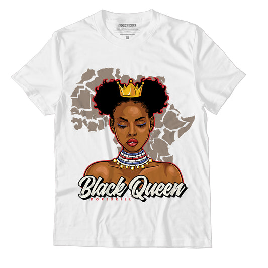 Jordan 4 Sail Canvas DopeSkill T-Shirt Black Queen Graphic - White 