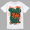 Dunk Low Team Dark Green Orange DopeSkill T-Shirt New Paid In Full Graphic - White