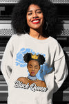 AJ 6 University Blue DopeSkill Sweatshirt Black Queen Graphic