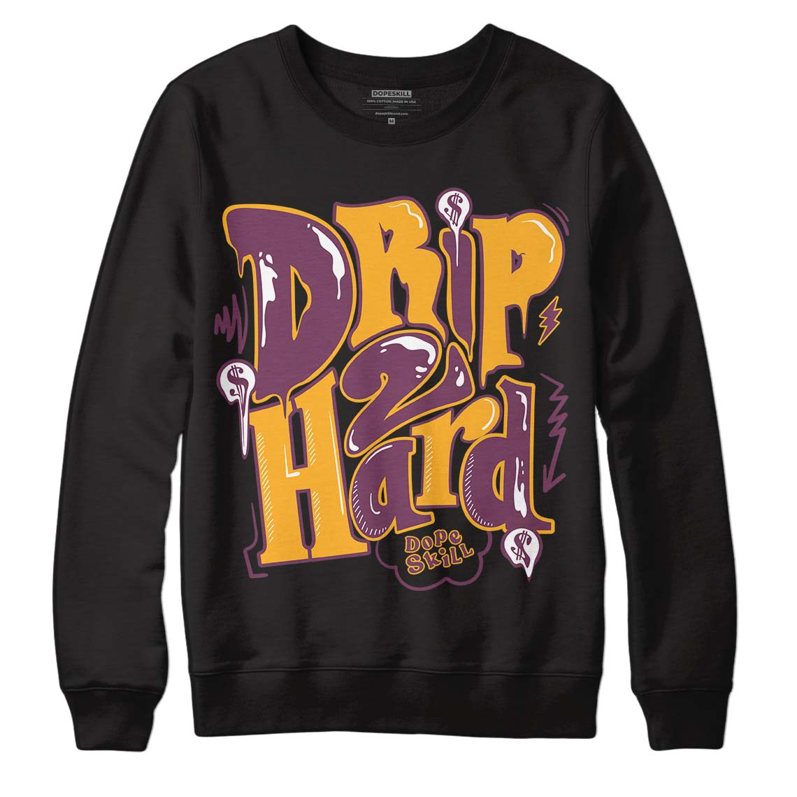 Brotherhood 1s High OG DopeSkill Sweatshirt Drip Too Hard Graphic - Black 