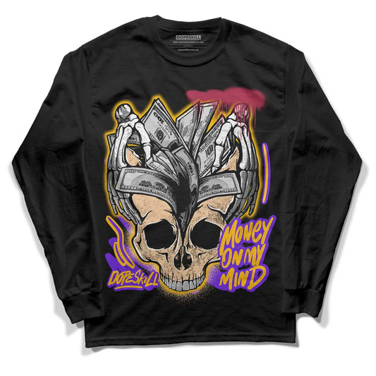 Afrobeats 7s SE DopeSkill Long Sleeve T-Shirt MOMM Skull Graphic - Black
