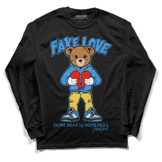 SB Dunk Low Homer DopeSkill Long Sleeve T-Shirt Fake Love Graphic - Black