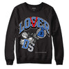 True Blue 1s DopeSkill Sweatshirt Loser Lover Graphic - Black