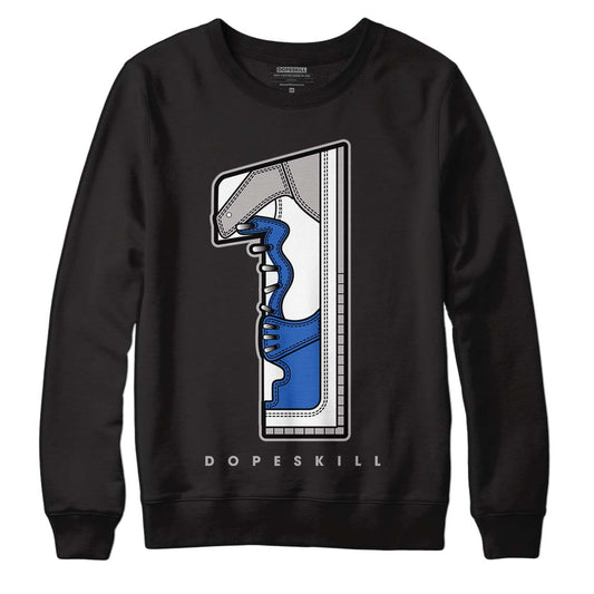 True Blue 1s DopeSkill Sweatshirt No.1 Graphic - Black