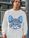 AJ 6 University Blue DopeSkill Sweatshirt Sneaker Rabbit Graphic