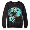 Aqua 5s DopeSkill Sweatshirt Loser Lover Graphic - Black 